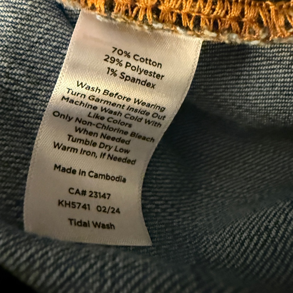 Talbots Denim button front classic Midi Skirt- size 14 - Picture 8 of 8